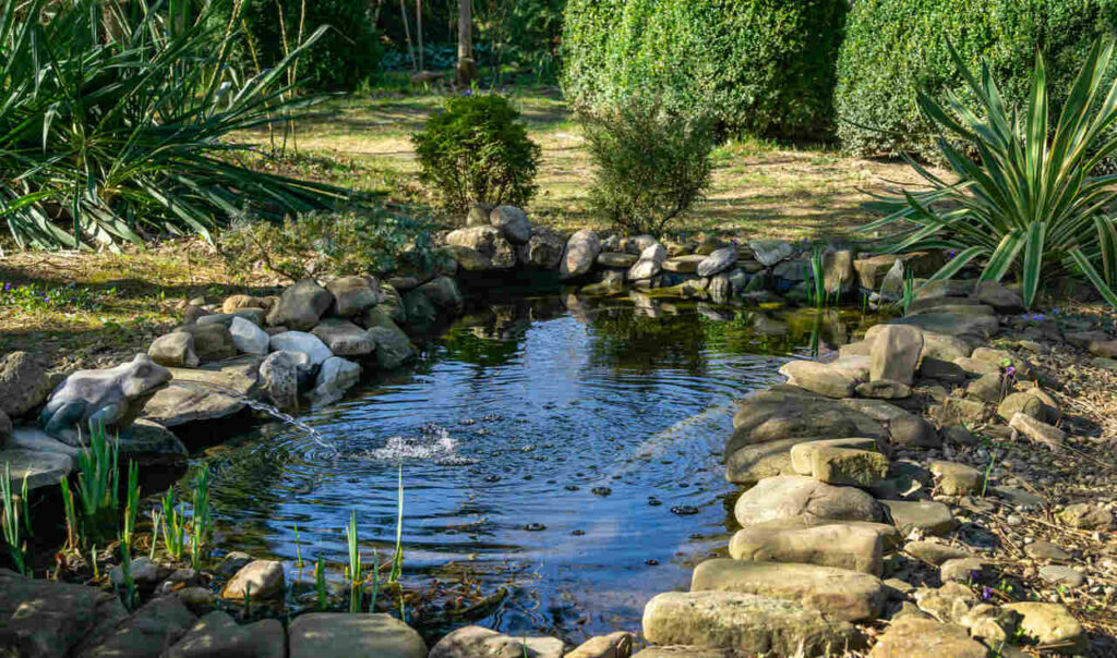 Wasserspiel für kleinen Teich 4 kreative Lösungen